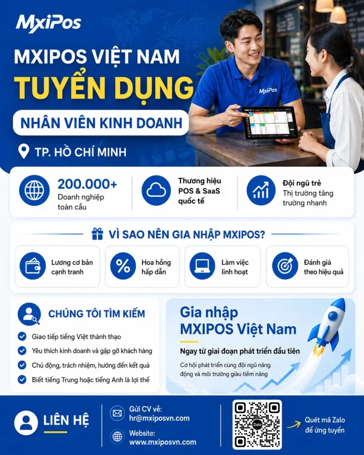 MxiPOS Tuyển Dụng